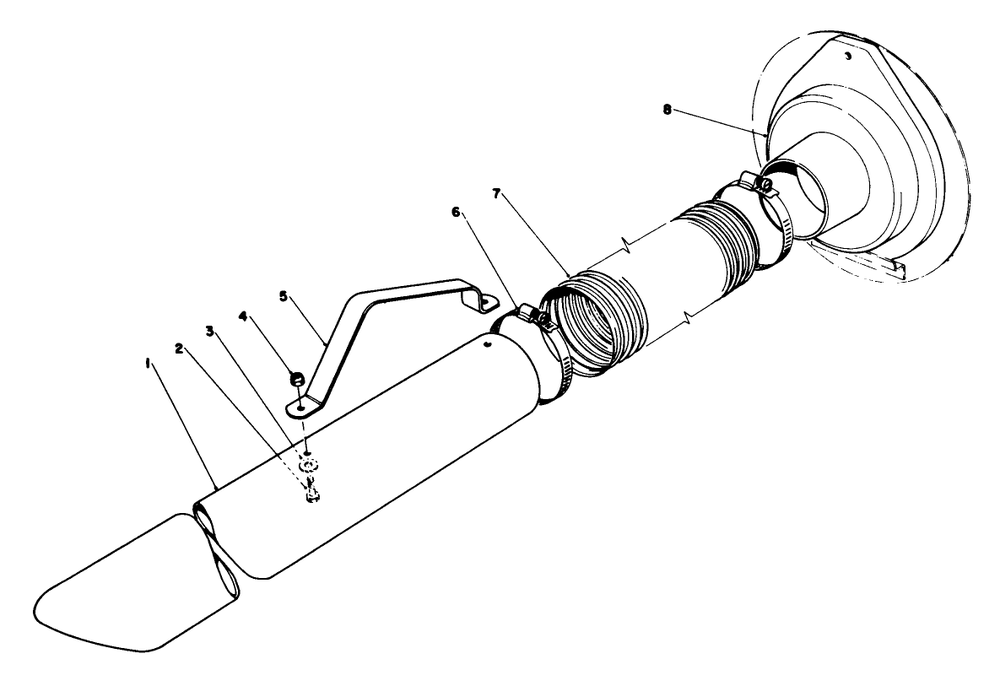 Vacuum Hose Kit (Model 59085) Diagram and Parts List for 62923 8000001 - 8999999 Toro Leaf Blower / Vacuum