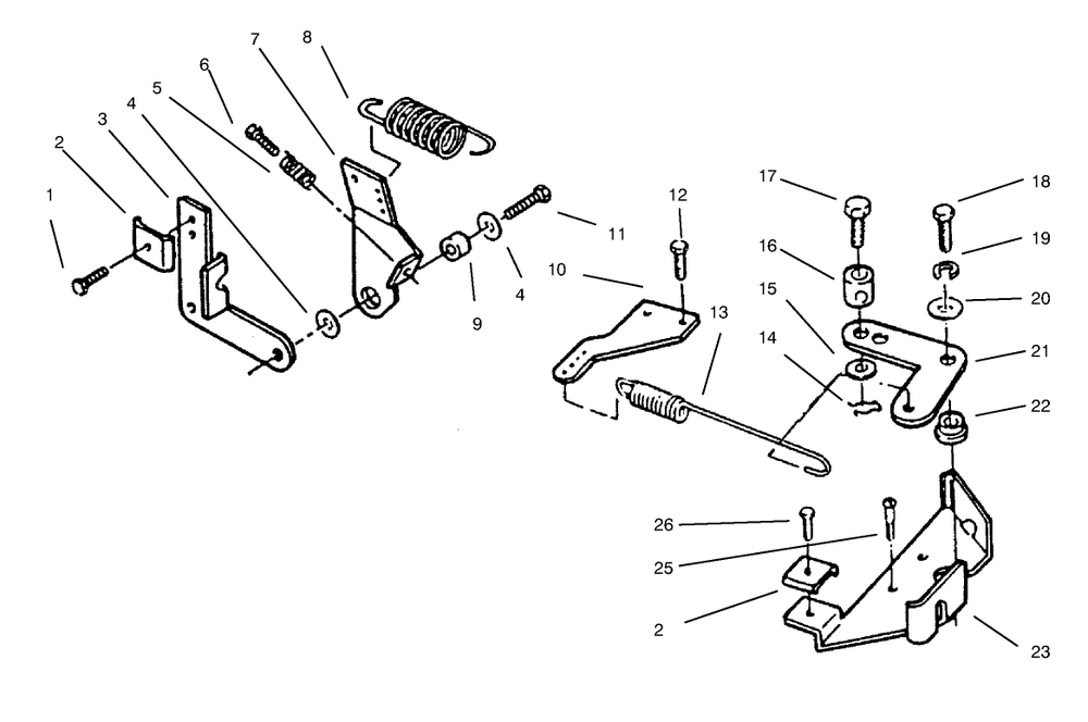 Governor Diagram and Parts List for 73441 7900001 - 7999999 Toro Lawn Tractor