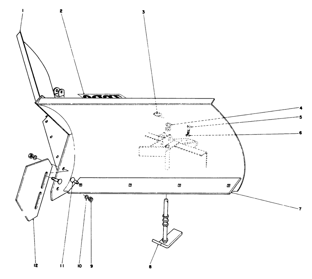 V-Plow Model No. 30750 (Optional) Diagram and Parts List for 30775 400001 - 499999 Toro Lawn Tractor