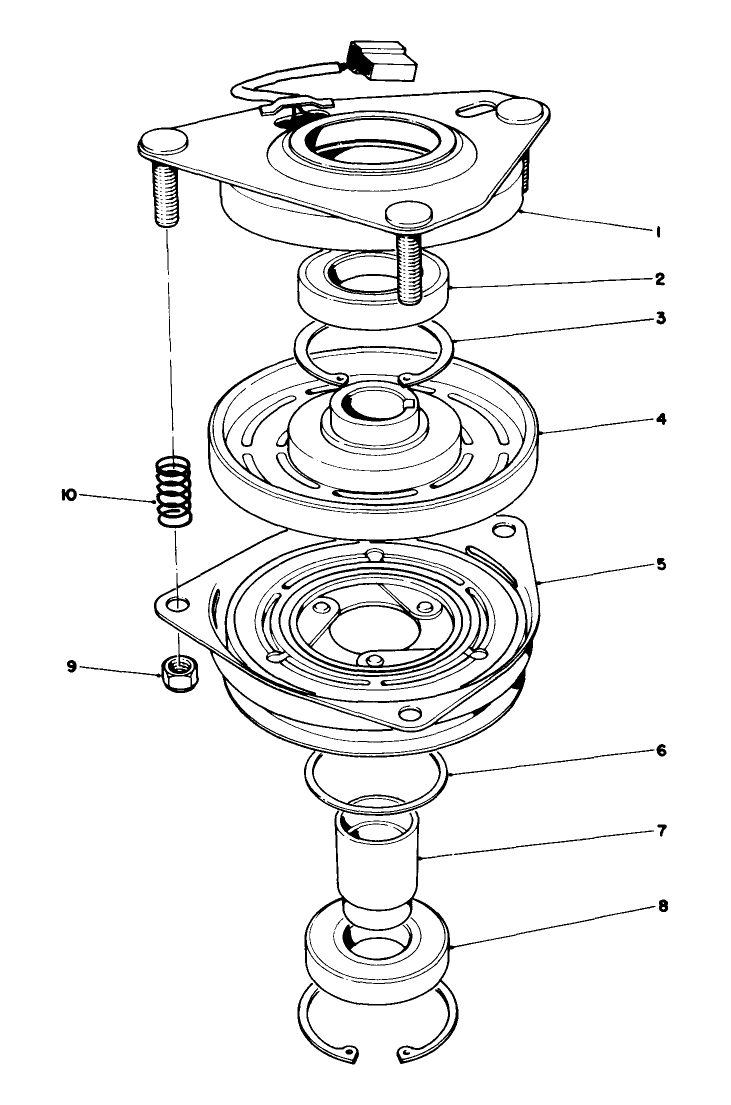 Clutch Assembly No. 54-0220 Diagram and Parts List for 30718 0000001 - 0999999 Toro Lawn Tractor