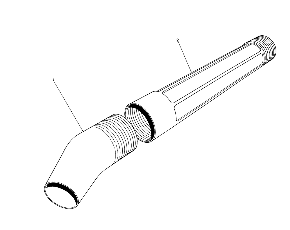 Blower Tube Assembly Diagram and Parts List for 51570 0000001 - 0999999 Toro Leaf Blower / Vacuum