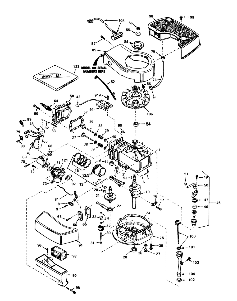 Engine Tecumseh Model No. Tnt100-10087e Diagram and Parts List for 20715 4000001 - 4999999 Toro Lawn Mower