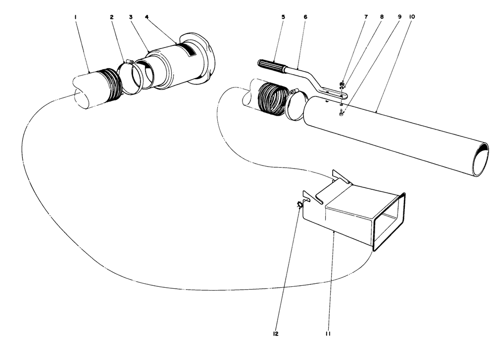 Leaf Blower Bagging Kit No. 59080 Diagram and Parts List for 62905 3000001 - 3999999 Toro Leaf Blower / Vacuum