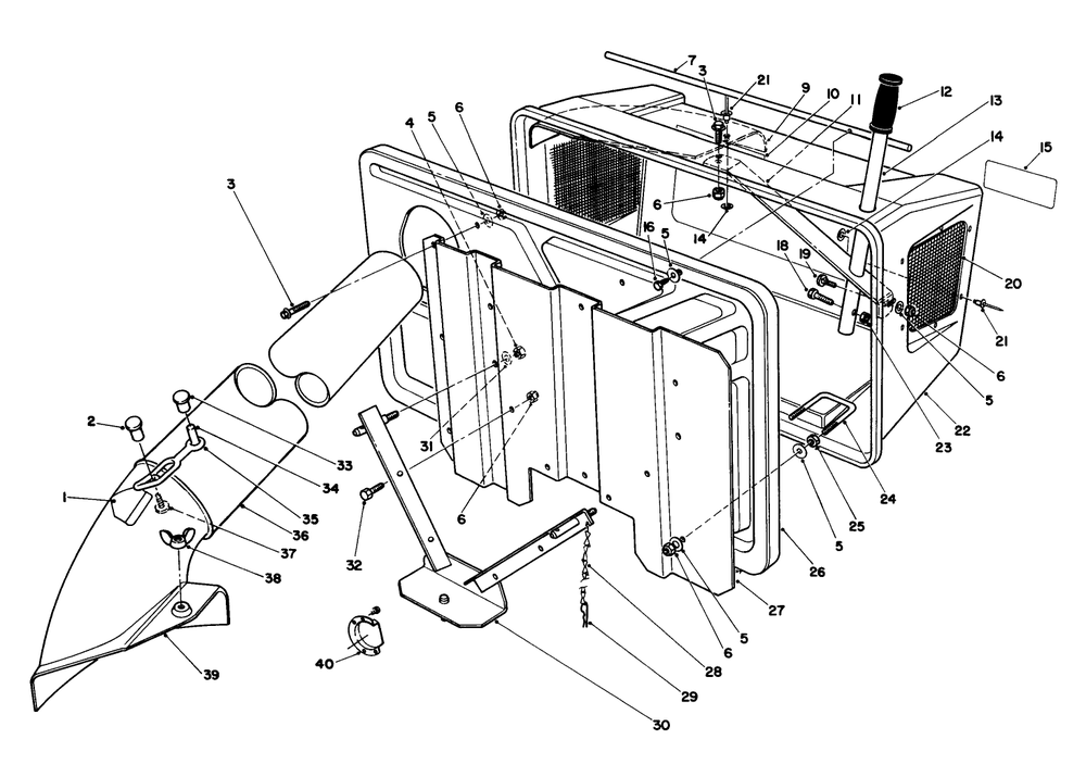 Easy Empty Bagging Kit Model 59047 (Optional) Diagram and Parts List for 56132 2000001 - 2999999 Toro Lawn Tractor