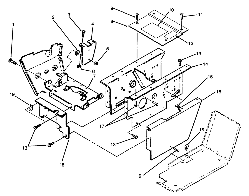 Hoodstand Assembly Diagram and Parts List for 73501 59000001 - 59000411 Toro Lawn Tractor