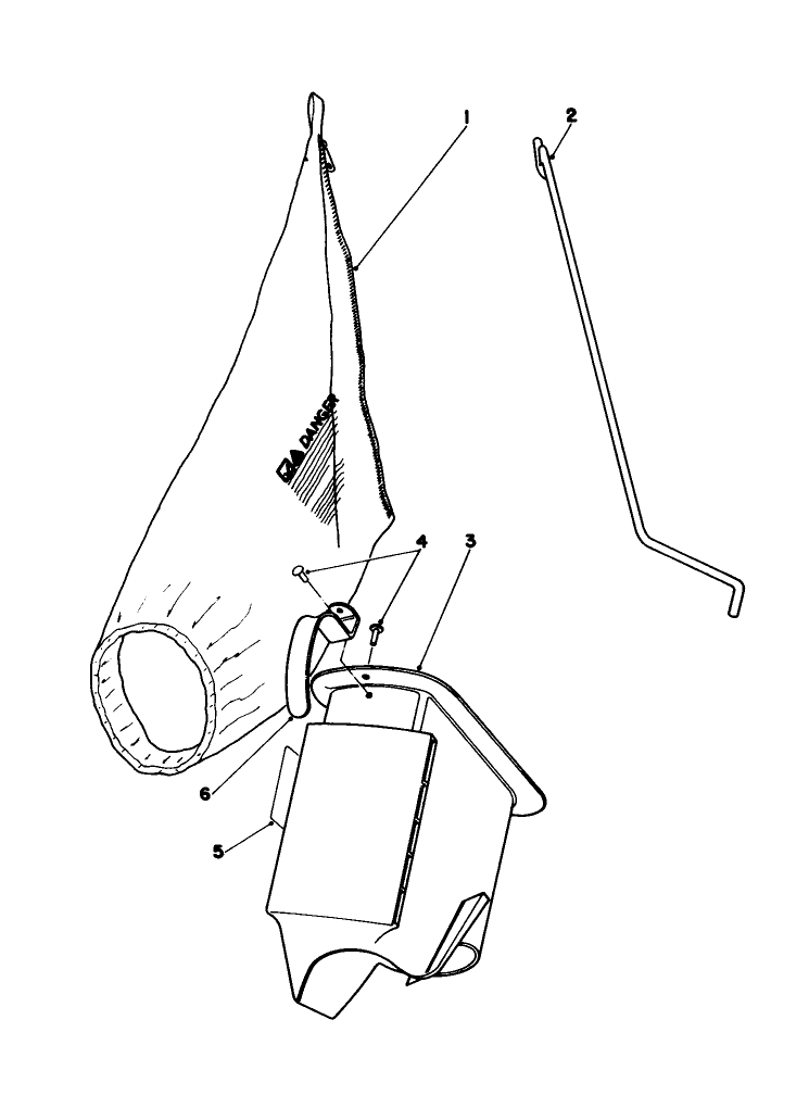 Bagging Kit No. 47-6510 (Optional) Diagram and Parts List for 16775 6000001 - 6999999 Toro Lawn Mower