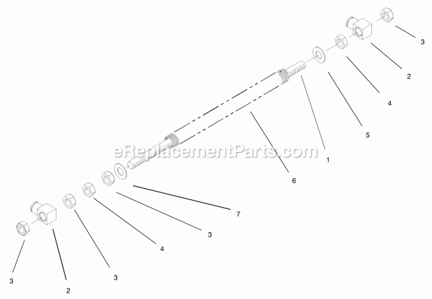 Front Spring Assembly No. 103-1987 Diagram and Parts List for 74179 230005001-230006000 Toro Lawn Mower