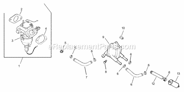 Fuel System Assembly Kohler Cv20s Pro 65593 Diagram and Parts List for 74177 230007001-230999999 Toro Lawn Mower