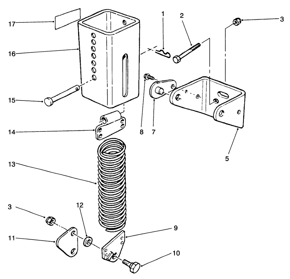 Counter Balance Diagram and Parts List for 30555 690001 - 699999 Toro Lawn Mower