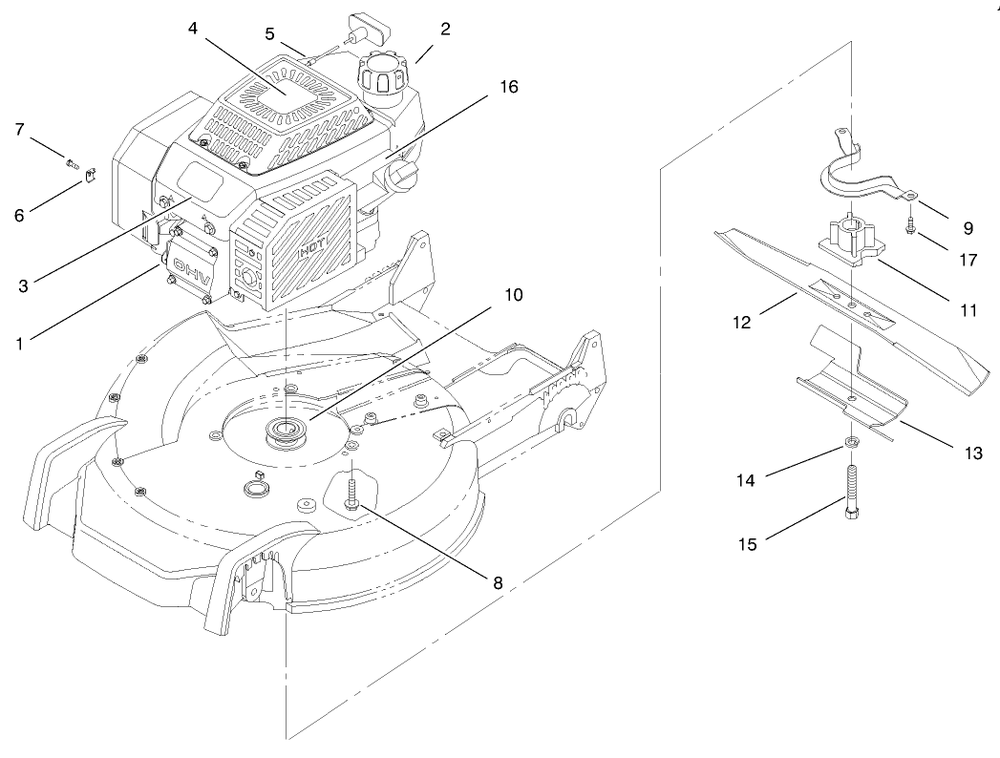 Engine Assembly Diagram and Parts List for 20778 7900001 - 7999999 Toro Lawn Mower