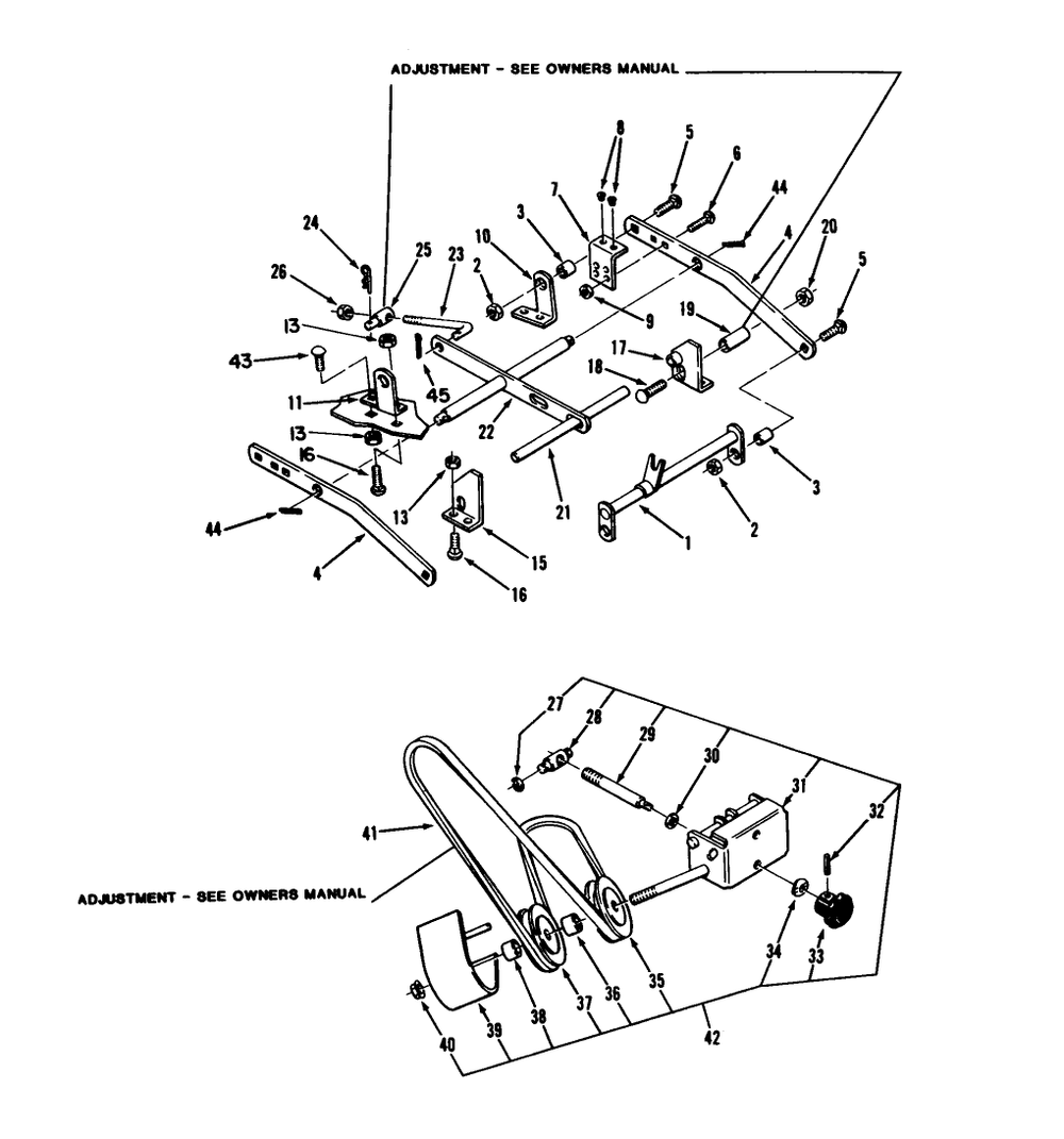 Suspension Assembly Diagram and Parts List for 05-36MR05 1000001 - 1999999 Toro Lawn Mower