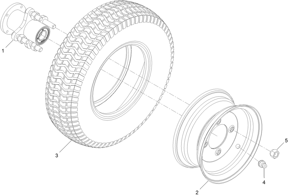 Wheel And Tire Assembly No. 142-4438 Diagram and Parts List for 29516 413000000 - 999999999 Toro Aerator