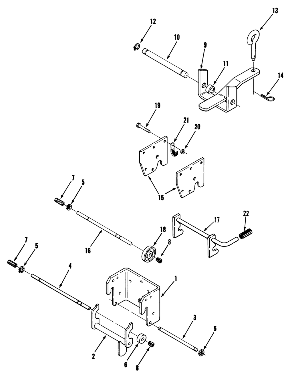 Hitches Diagram and Parts List for 41-20OE02 1000001 - 1999999 Toro Lawn Tractor