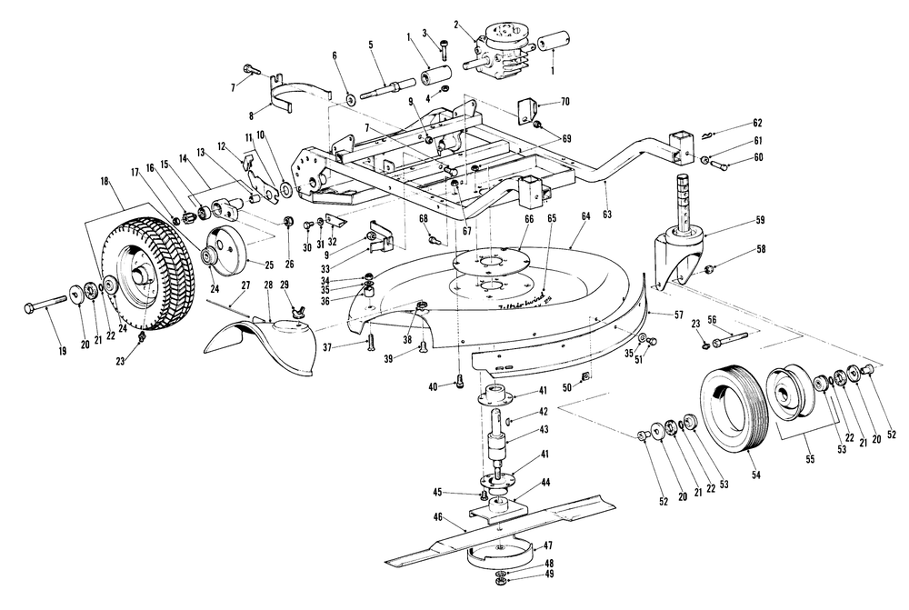 25" Hevi-Duty Parts List Diagram and Parts List for 23200 7000001 - 7999999 Toro Lawn Mower
