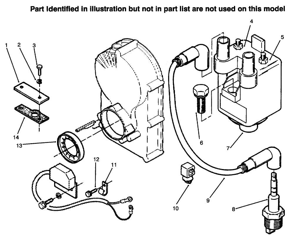 Ignition Electronics Diagram and Parts List for 73422 6900001 - 6999999 Toro Lawn Tractor