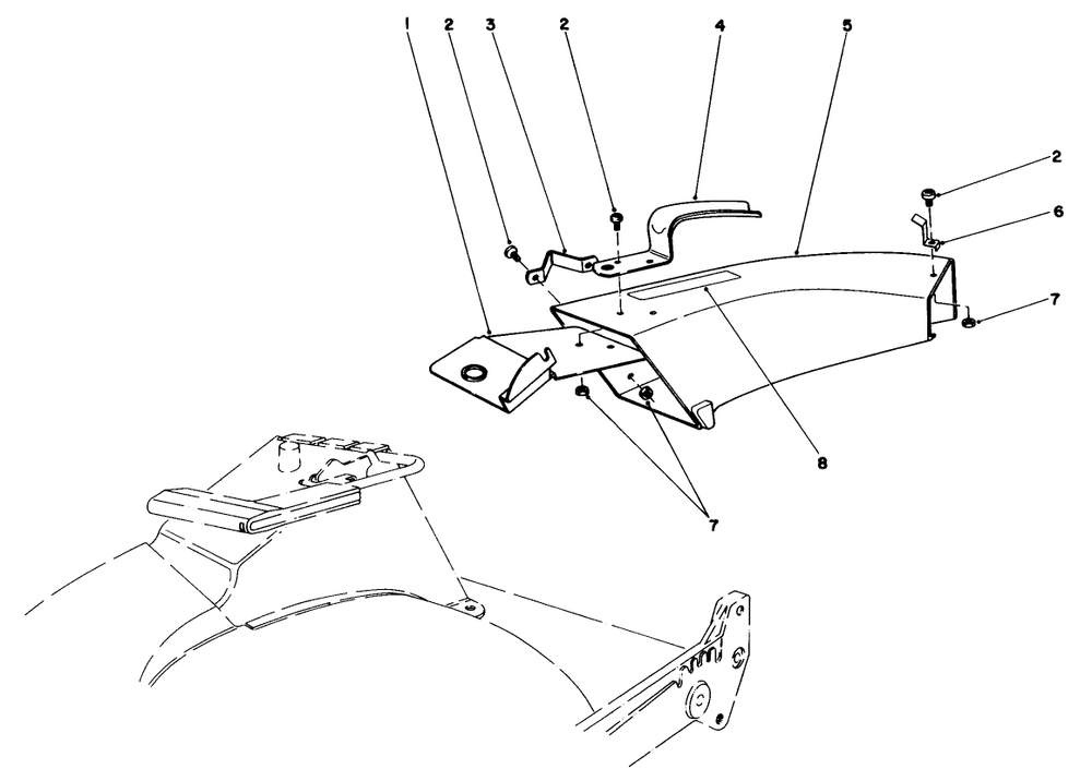 Side Discharge Chute Model No. 59108 (Optional) Diagram and Parts List for 20672 4000001 - 4999999 Toro Lawn Mower