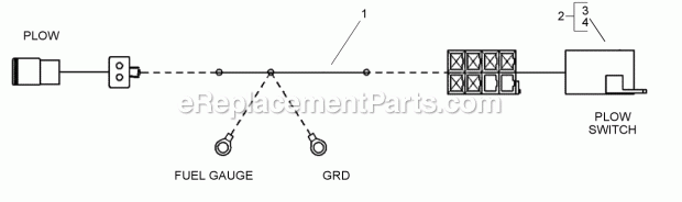 Plow Harness Diagram and Parts List for 2011  Toro Lawn Tractor Accessories