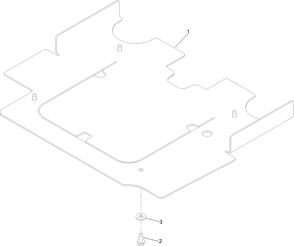 Heat Deflector Assembly No. 147-7913 Diagram and Parts List for 147-7913  Toro Lawn Tractor