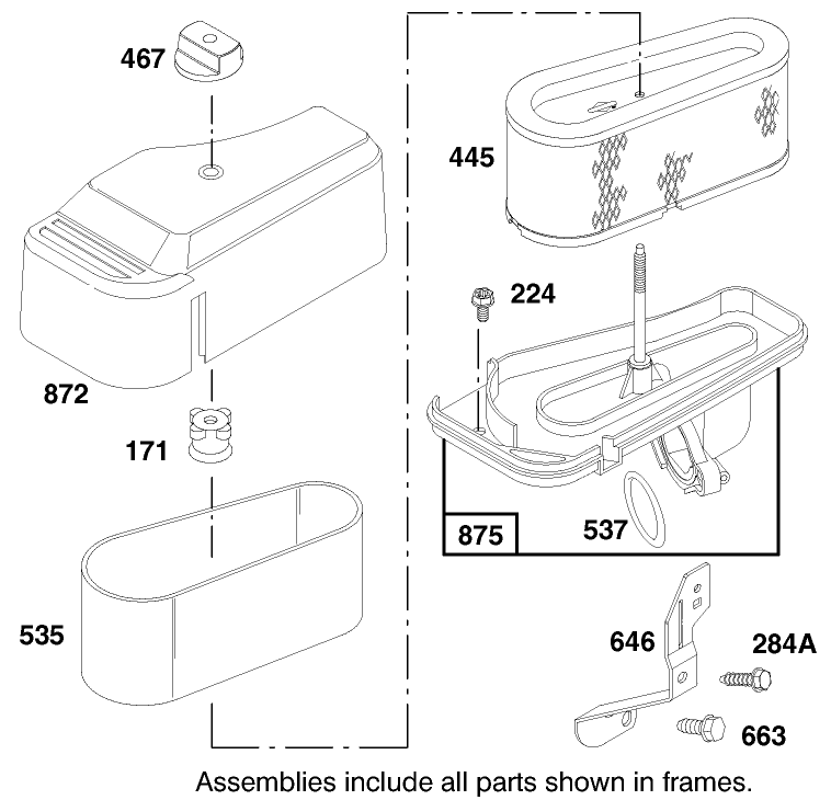 Engine Briggs & Stratton Model 28n777-1174-E1 Diagram and Parts List for 71198 9900001 - 9999999 Toro Lawn Tractor