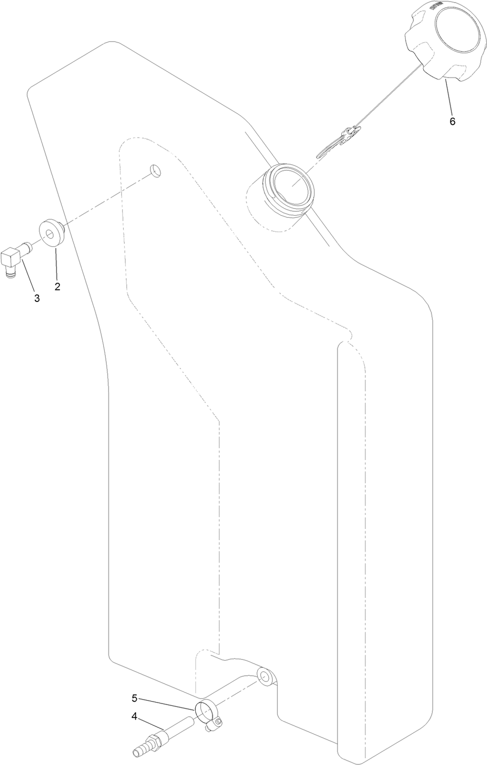 Rh Fuel Tank Assembly No. 130-1027 Diagram and Parts List for 22328 408963400 - 409588175 Toro Lawn Tractor Accessories