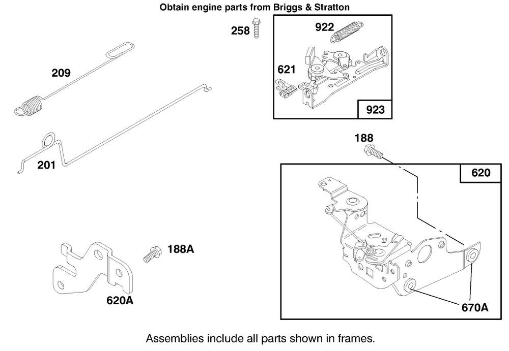 Engine Briggs & Stratton Model 12f802-0667-01 Diagram and Parts List for 20809 7900001 - 7999999 Toro Lawn Mower