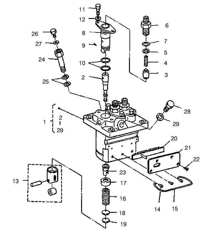 Injection Pump (Complete Parts) Diagram and Parts List for 22303 990001 - 999999 Toro Lawn Tractor Accessories
