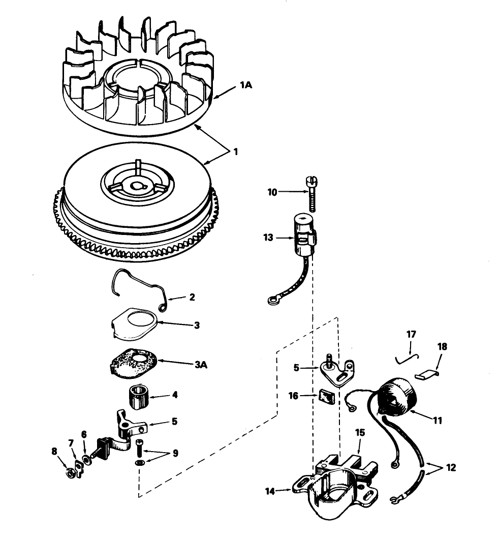Magneto No. 610944a Diagram and Parts List for 38250 1000001 - 1999999 Toro Snow Blower