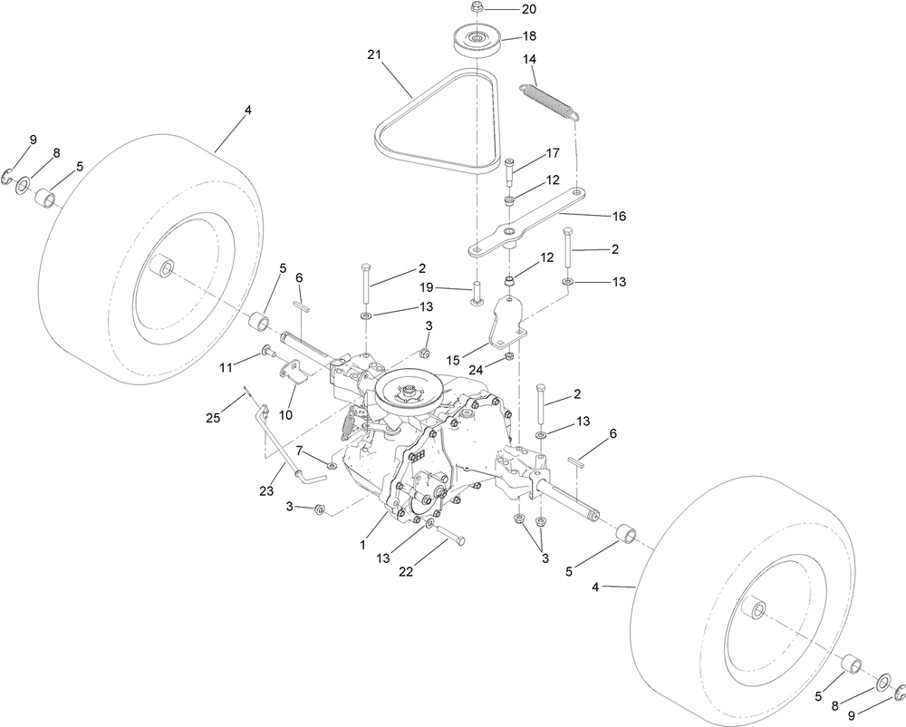Drive Assembly Diagram and Parts List for 33522 411000000 - 411999999 Toro Trimmer
