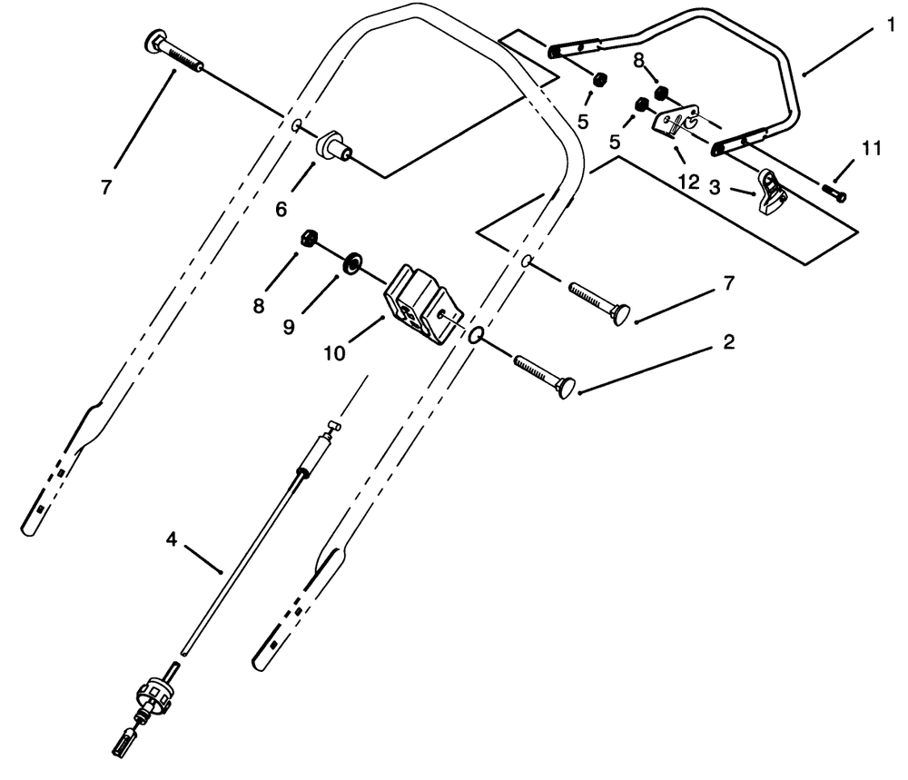 Traction Control Assembly Diagram and Parts List for 26620B 3900001 - 3999999 Toro Lawn Mower