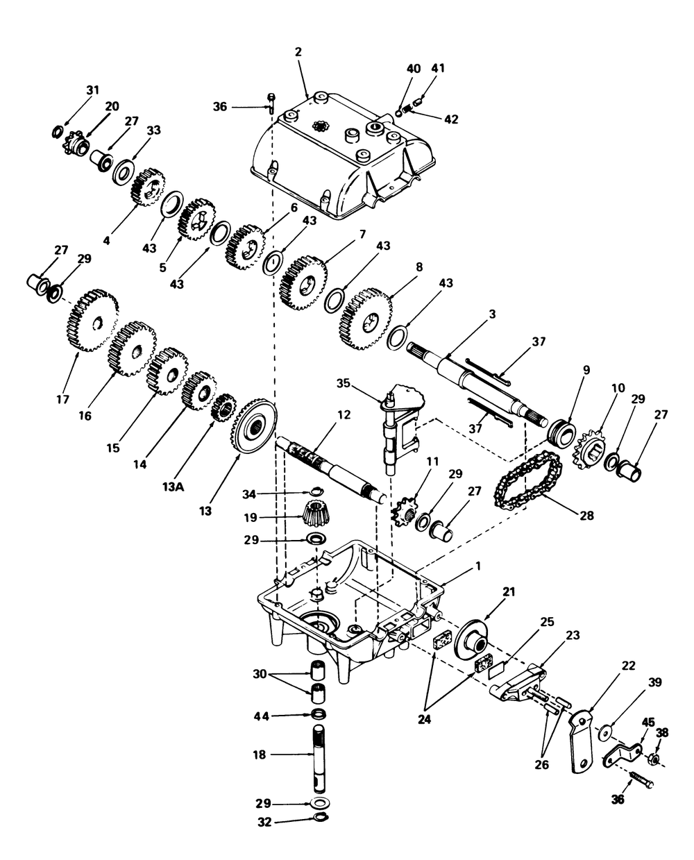 Peerless Transmission Model 762-A Diagram and Parts List for 56125 6000001 - 6999999 Toro Lawn Tractor