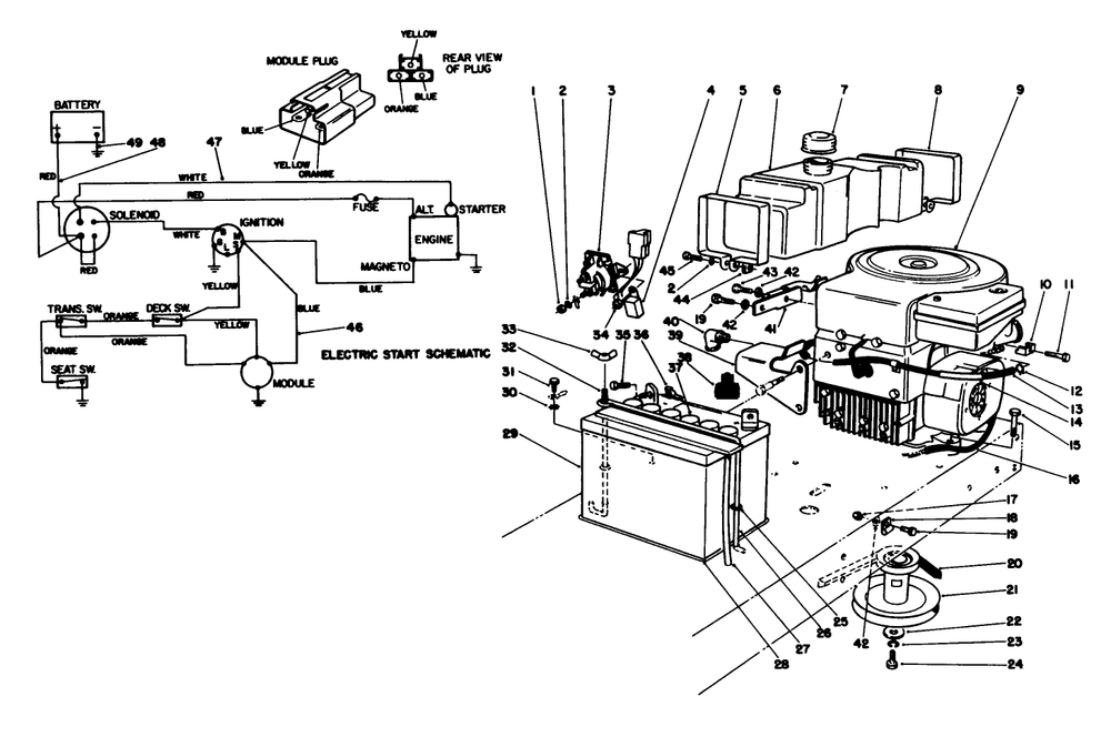 Engine Assembly (Model No. 56145) Diagram and Parts List for 56145 8000001 - 8999999 Toro Lawn Tractor