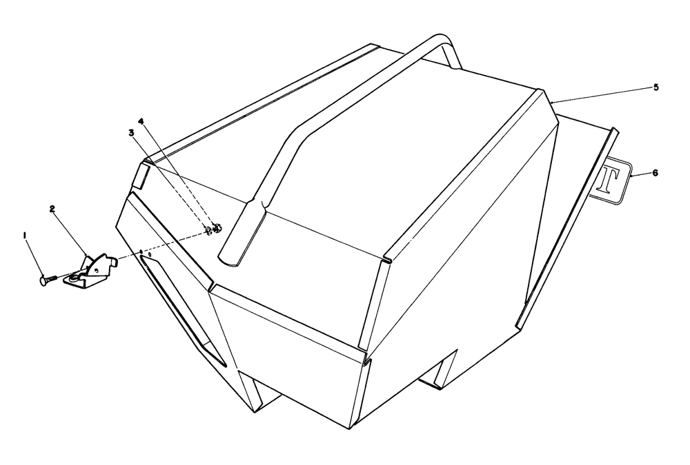 Steel Grass Catcher (Model 22099)(Optional) Diagram and Parts List for 22036 0000001 - 0999999 Toro Lawn Mower