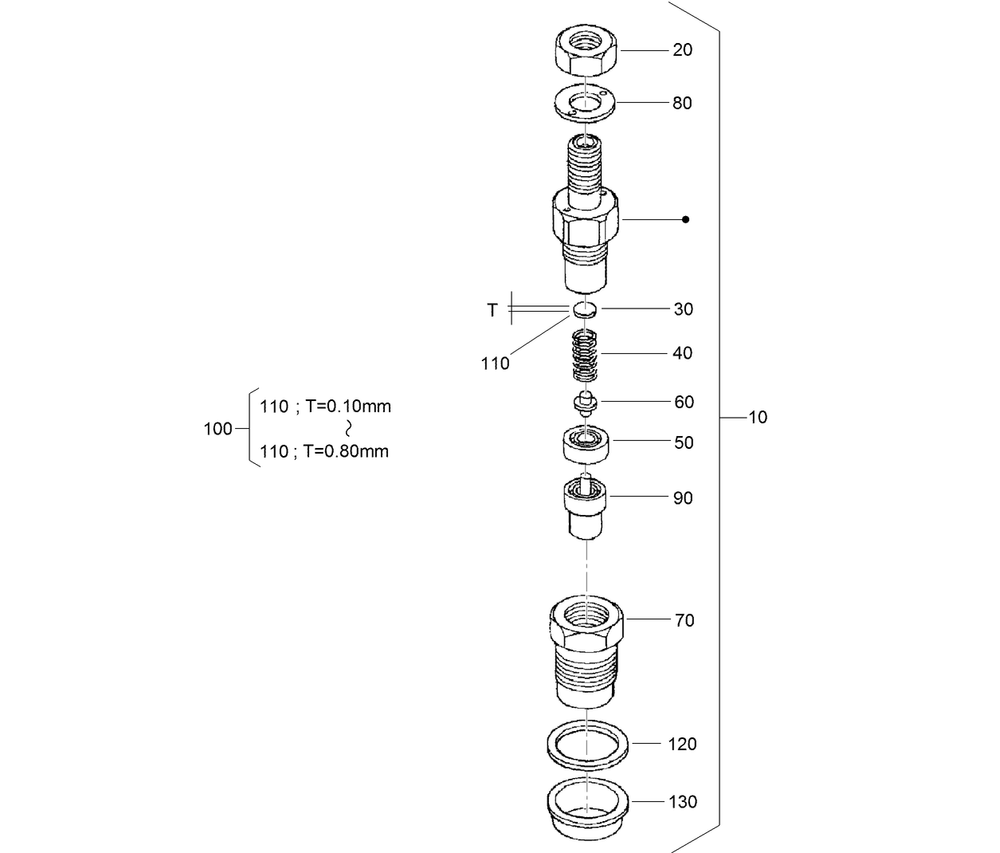 Nozzle Holder Assembly Diagram and Parts List for 22328 408963400 - 409588175 Toro Lawn Tractor Accessories
