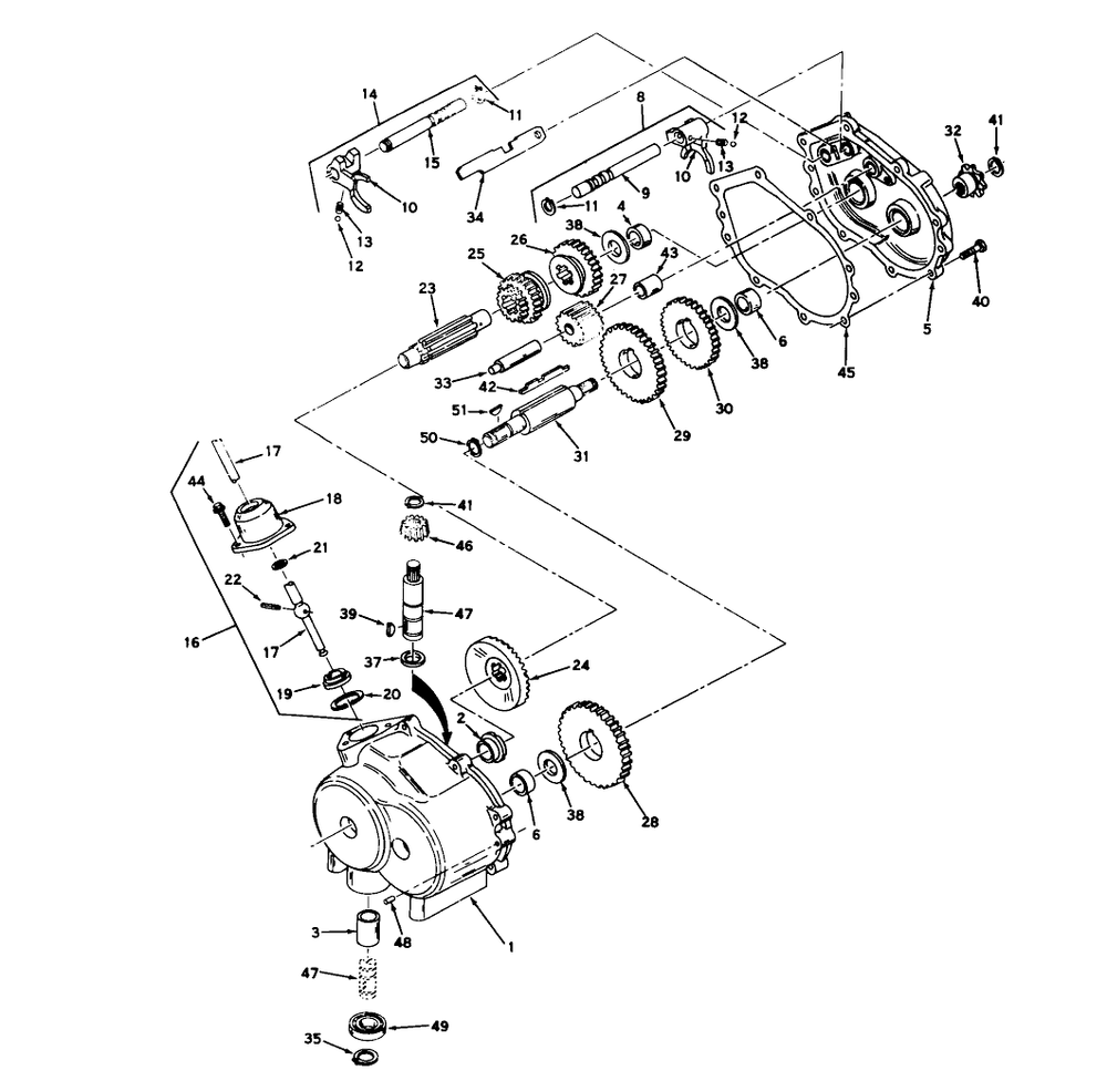 Model 352 Transmission Diagram and Parts List for 57017 3000001 - 3999999 Toro Lawn Tractor