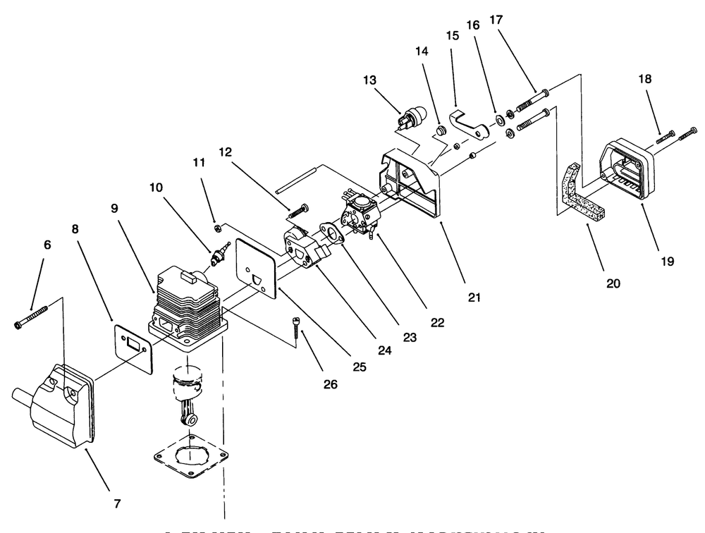 Engine Assembly (Continued) Diagram and Parts List for 51918 990000001 - 999999999 Toro Trimmer