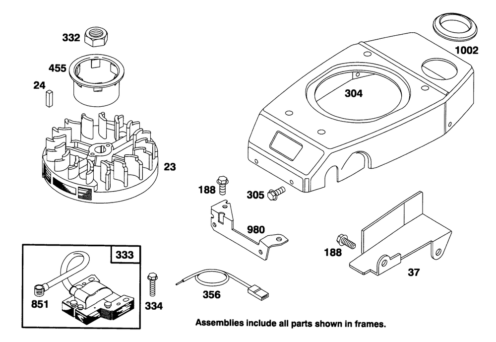 Engine Gts 150 Diagram and Parts List for 26630B 4900001 - 4999999 Toro Lawn Mower