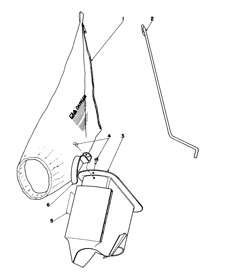 Bagging Kit No. 47-6510 (Optional) Diagram and Parts List for 16785 0000001 - 0999999 Toro Lawn Mower