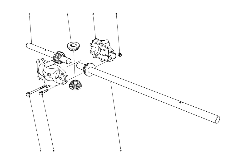 Differential Assembly Diagram and Parts List for 56575 2000001 - 2999999 Toro Lawn Tractor
