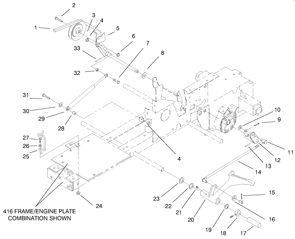 Clutch Diagram and Parts List for 73422 7900001 - 7999999 Toro Lawn Tractor
