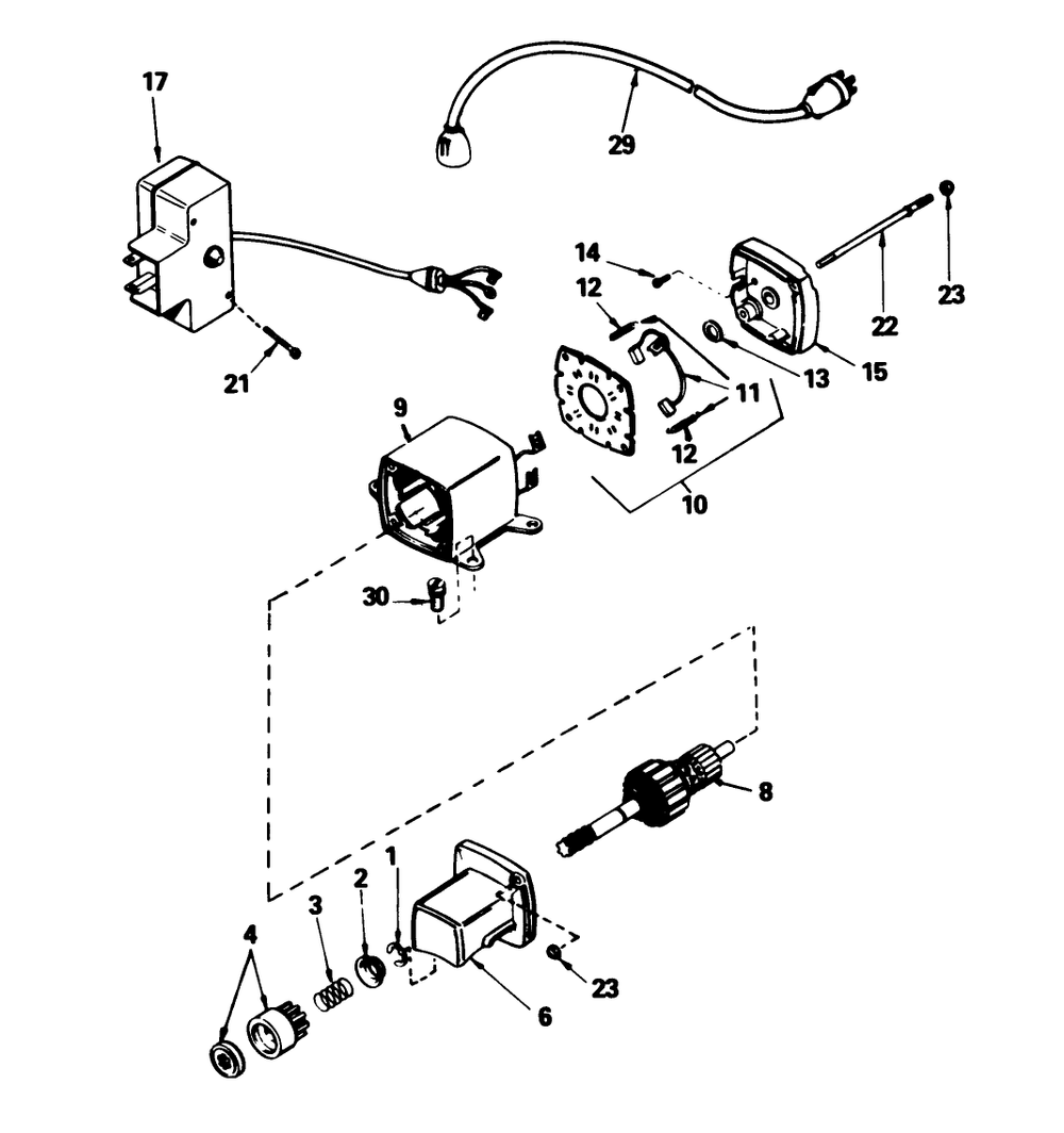 Starter Motor Kit No. 23-3790 Diagram and Parts List for 38052 6000001 - 6999999 Toro Snow Blower
