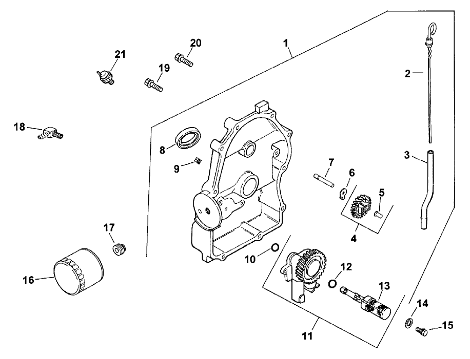 Oil Pan/Lubrication Diagram and Parts List for 74209 (0000001-0000999)(2000) Toro Lawn Mower