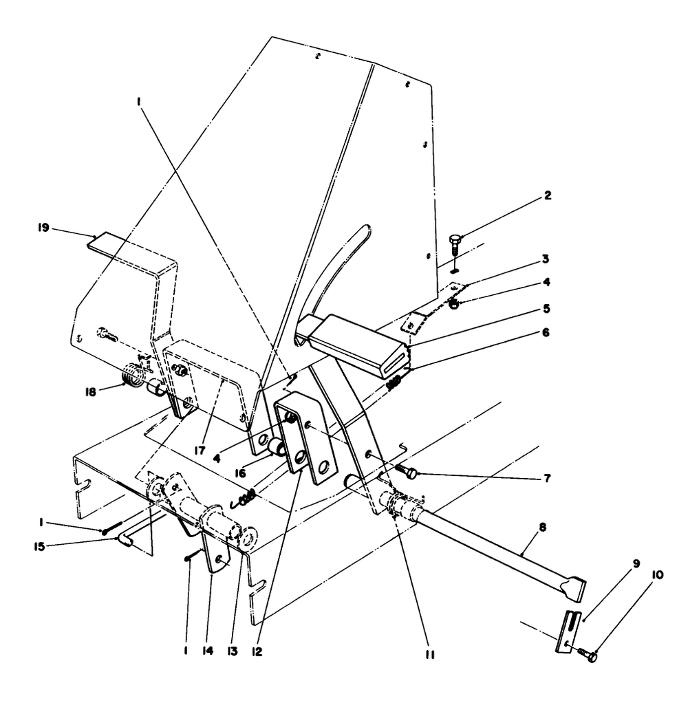 Brake & Clutch Assembly Diagram and Parts List for 56138 6000001 - 6999999 Toro Lawn Tractor