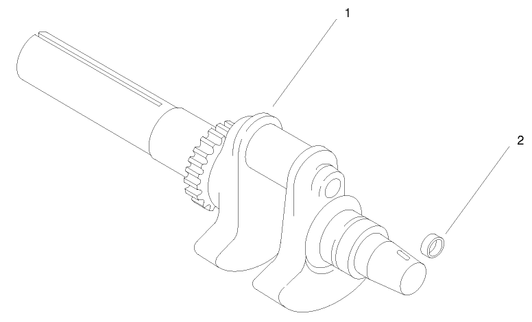 Group 1-Crankshaft Diagram and Parts List for 22304 900001 - 990001 Toro Lawn Tractor Accessories