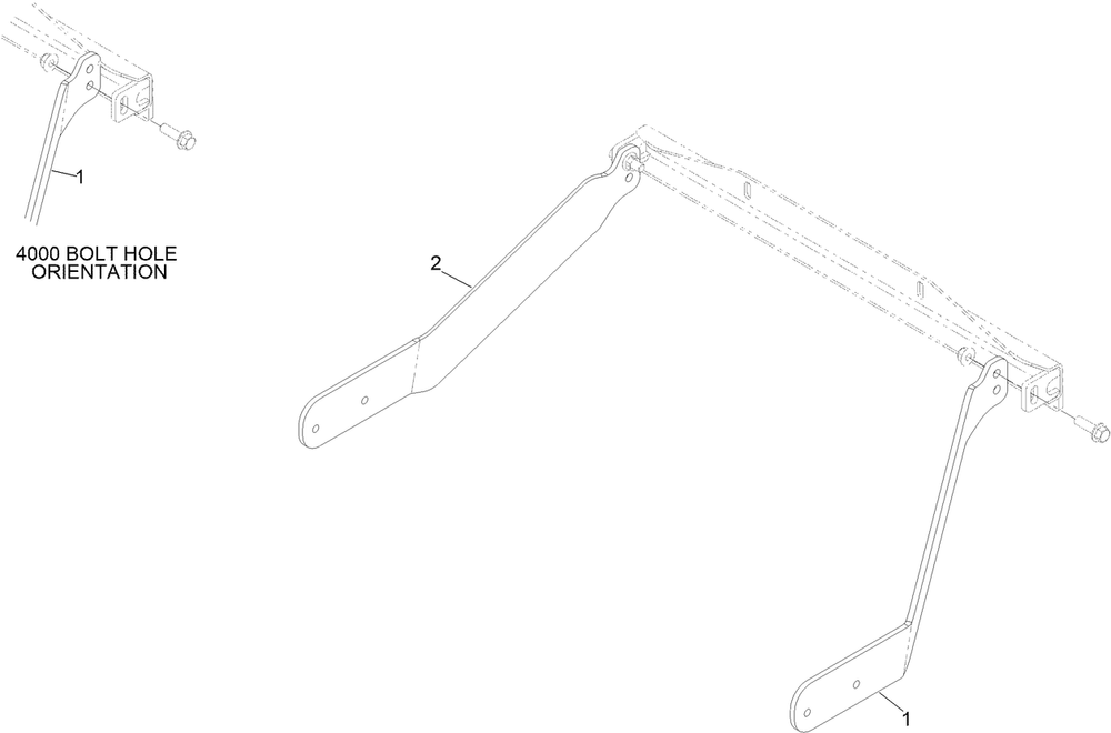 Bagger Adapter Assembly No. 147-7370 Diagram and Parts List for 147-7370  Toro Lawn Tractor