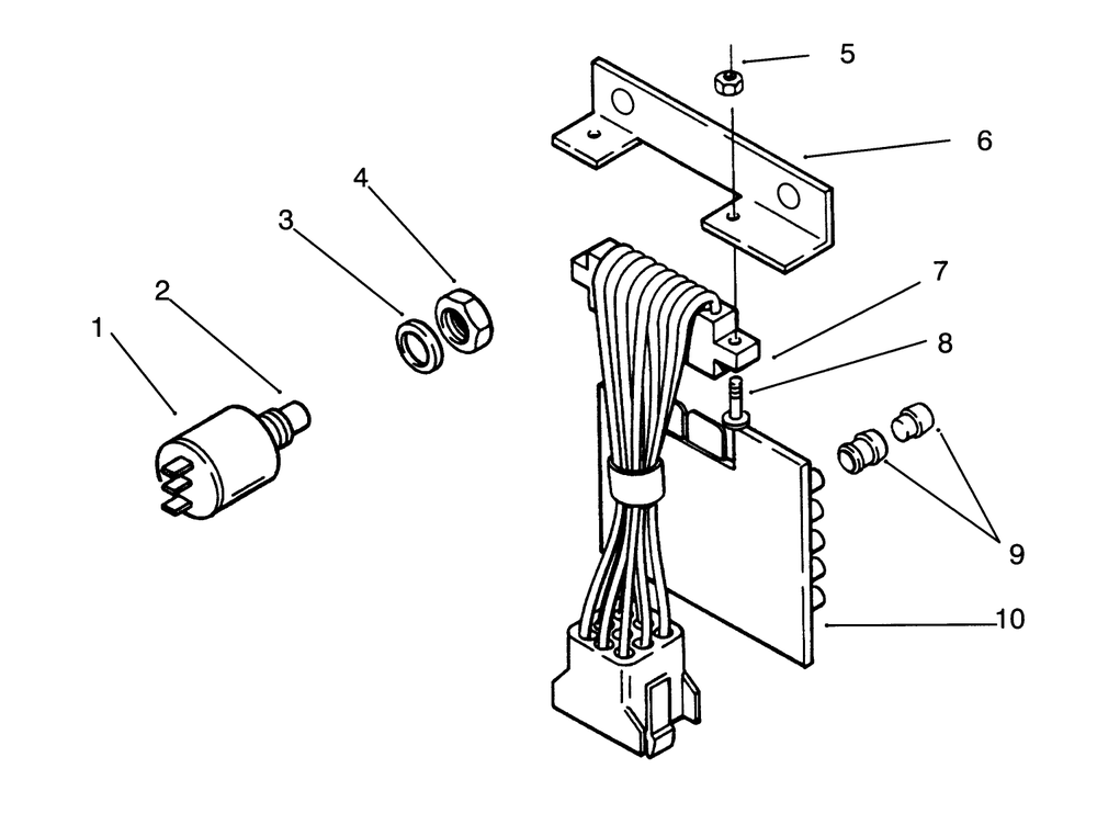 Electrical System Diagram and Parts List for 73421 3900001 - 3999999 Toro Lawn Tractor