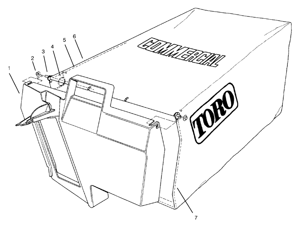 Grass Bag Assembly No. 11-5609 Diagram and Parts List for 22045B 6900001 - 6999999 Toro Lawn Mower