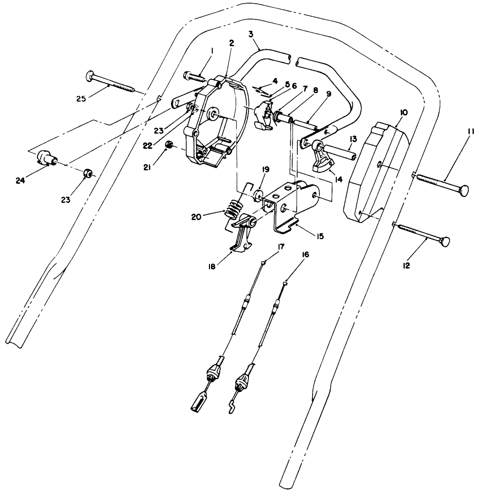 Traction Control Assembly Diagram and Parts List for 26621 0000001 - 0999999 Toro Lawn Mower