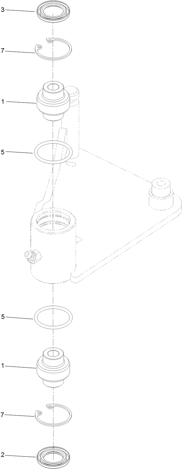 Idler Arm Assembly Diagram and Parts List for 74072 403226744-404399999 Toro Lawn Mower