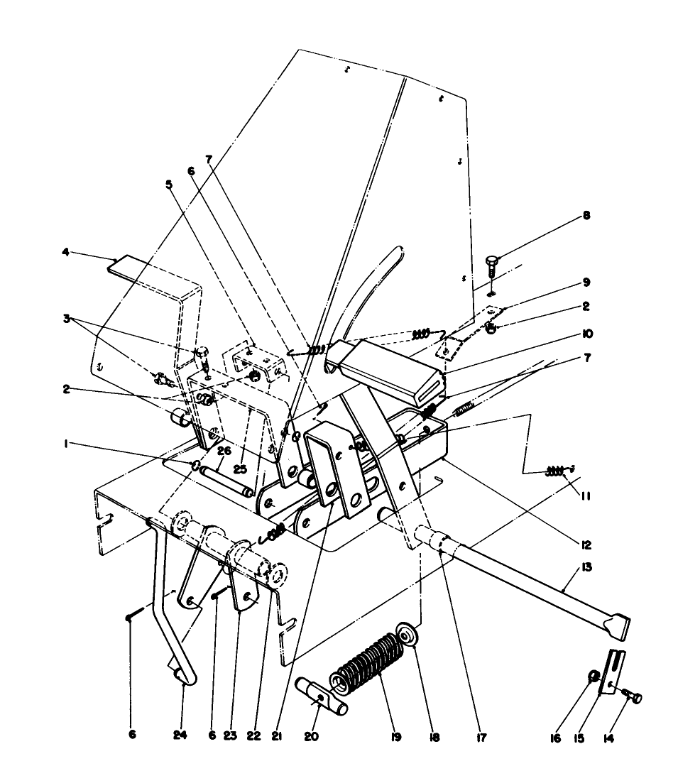 Brake & Clutch Assembly Diagram and Parts List for 56138 5000001 - 5999999 Toro Lawn Tractor