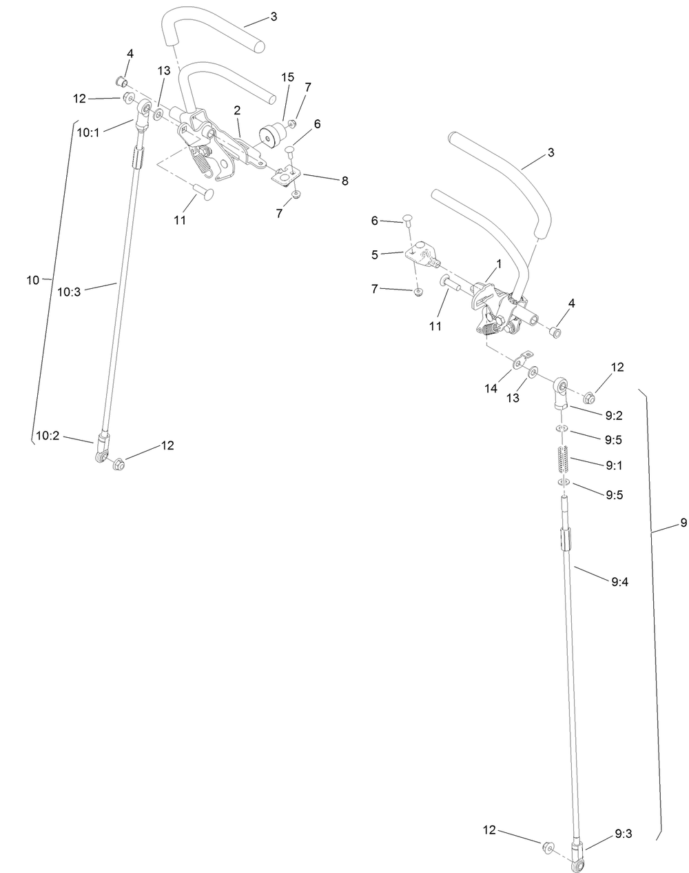 Motion Control Assembly Diagram and Parts List for 79518 (316000001-316999999)(2016) Toro Lawn Mower